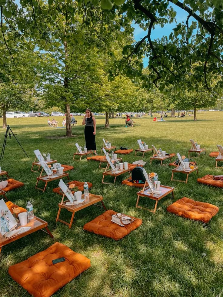 Outdoor brunch gathering
